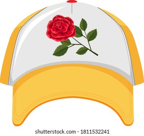 Isolated cap on white background illustration