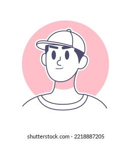 Isolated cape man draw vector illustration