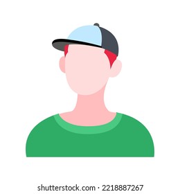 Isolated cape man head vector illustration