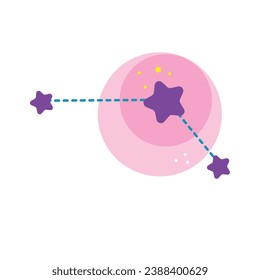 Isolated capricorn star constellation zodiac symbol Vector