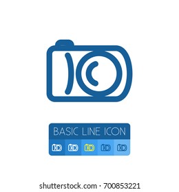Isolated Capture Outline. Photographer Vector Element Can Be Used For Capture, Photographer, Camera Design Concept.