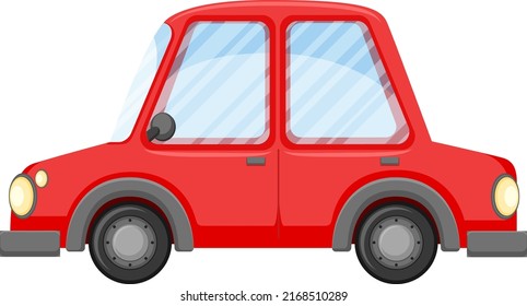 Isolated car in cartoon style illustration