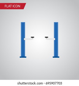 Isolated Car Lift Flat Icon. Auto Jack Vector Element Can Be Used For Car, Jack, Lifting Design Concept.