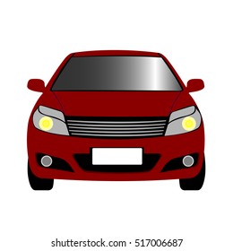 Isolated car on a white backgrond, Vector illustration