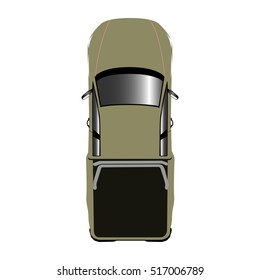 Isolated car on a white background, Vector illustration