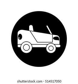 Isolated car silhouette design