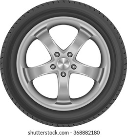 isolated car tire