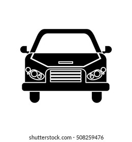 Isolated car vehicle silhouette design