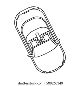Isolated car vehicle silhouette design