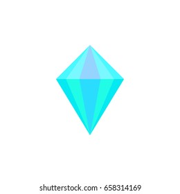 Isolated Carat Flat Icon. Gemstone Vector Element Can Be Used For Carat, Diamond, Gemstone Design Concept.