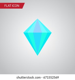 Isolated Carat Flat Icon. Gemstone Vector Element Can Be Used For Carat, Diamond, Gemstone Design Concept.