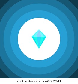 Isolated Carat Flat Icon. Gemstone Vector Element Can Be Used For Carat, Diamond, Gemstone Design Concept.