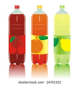 isolated carbonated drinks set