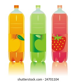 isolated carbonated drinks set