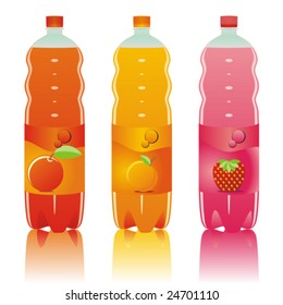 isolated carbonated drinks set