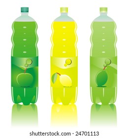 isolated carbonated drinks set