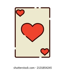 Isolated card with heart flat design icon Vector illustration