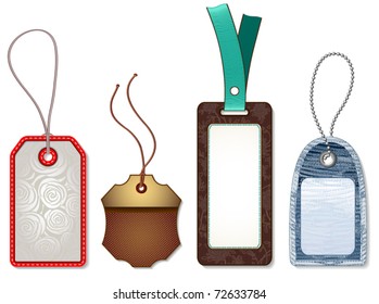 Isolated Cardboard Sales Tags. Vector illustration