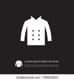 Isolated Cardigan Icon. Leather Vector Element Can Be Used For Coat, Cardigan, Leather Design Concept.