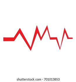 Isolated cardiogram on a white background, Vector illustration