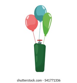Isolated carnival balloons design