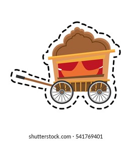 Isolated carnival cart design
