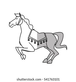 Isolated carnival horse design