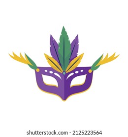 Isolated carnival mask with feathers Vector