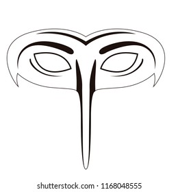 Isolated carnival mask icon. Vector illustration design