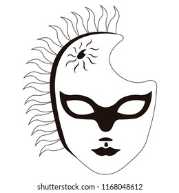 Isolated carnival mask icon. Vector illustration design