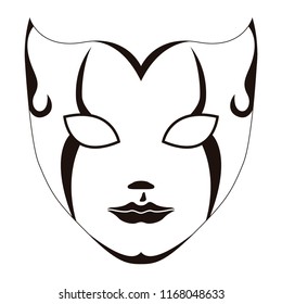 Isolated carnival mask icon. Vector illustration design