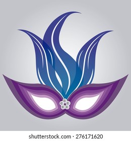 Isolated carnival mask on a background. Vector illustration
