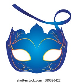 Isolated carnival mask on a white background, Vector illustration