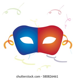 Isolated carnival mask on a white background, Vector illustration