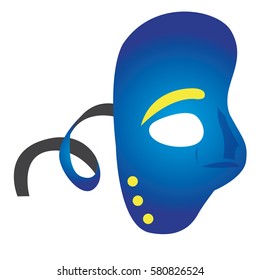 Isolated carnival mask on a white background, Vector illustration