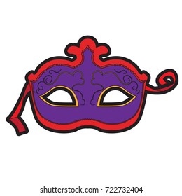 Isolated carnival mask on a white background, Vector illustration