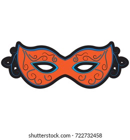 Isolated carnival mask on a white background, Vector illustration