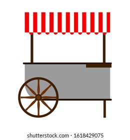 Isolated carnival shop cart over a white background - Vector