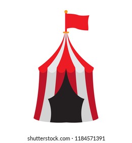 Isolated carnival tent