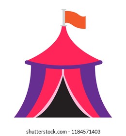 Isolated carnival tent