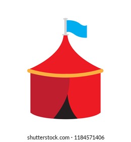 Isolated carnival tent