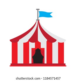 Isolated carnival tent