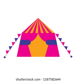 Isolated carnival tent icon
