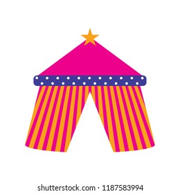 Isolated carnival tent icon