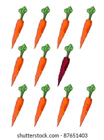 Isolated Carrot sketch