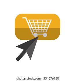 Isolated cart and shopping design