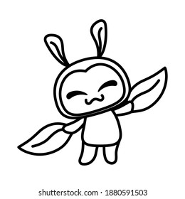 Isolated cartoon of an alien - Vector illustration