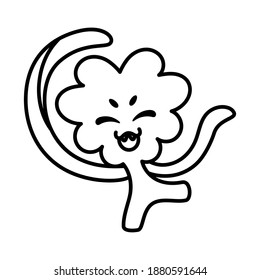 Isolated cartoon of an alien - Vector illustration