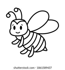 Isolated cartoon of a bee - Vector illustration