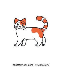 Isolated cartoon of a cat - Vector illustratrion